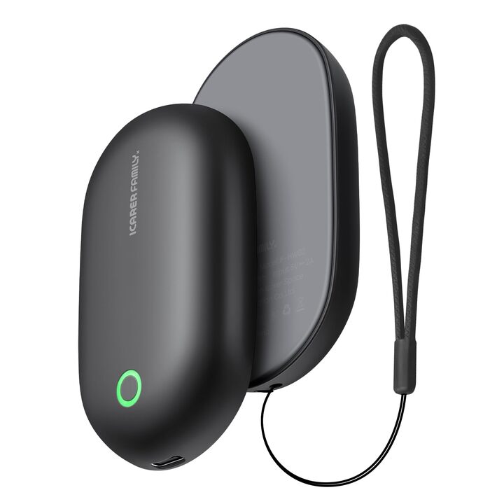 Електричні грілки для рук 2 шт. – Магнітні, швидко нагріваються, багаторазові USB-грілки з шнурком, компактні електричні грілки для активного відпочинку та дітей взимку