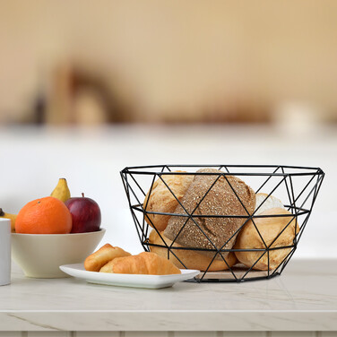 Relaxdays Fruit Basket, Grid Design