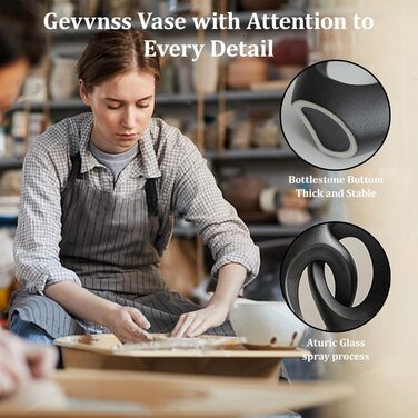 Керамічна ваза для сухоцвітів та декор, білий колір, сучасний дизайн, скандинавський стиль