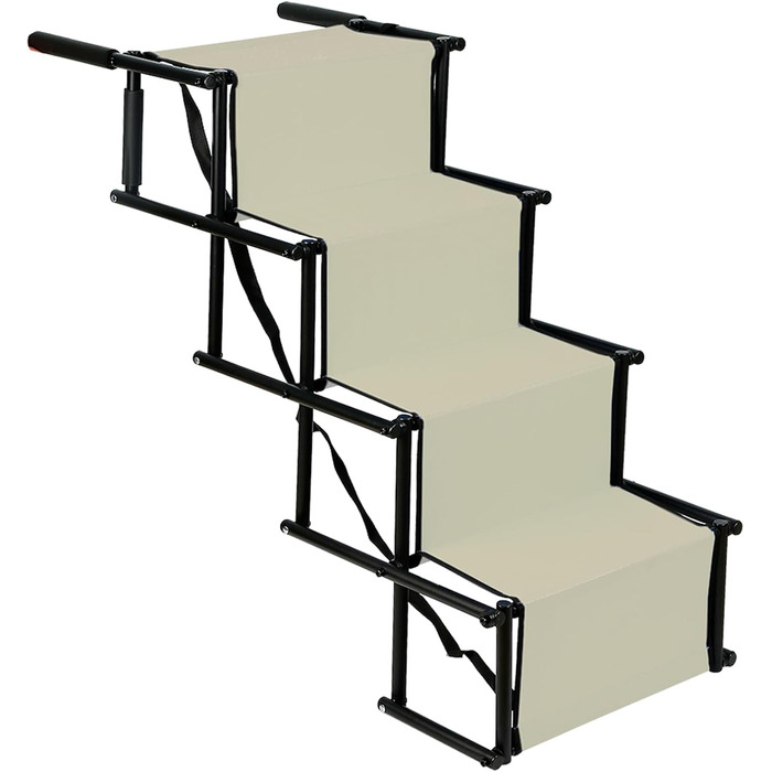 Рампа для собак Homewell - складана, до 70 кг, регульована, для малих, середніх та великих собак, легка у зберіганні (бежева)