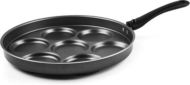 Excelsa Scheibe Cook Pan, 7 compartments, for pancakes/crepes, diameter: 28 cm, aluminum