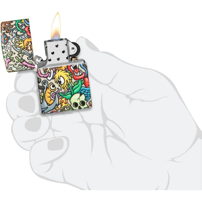 Бензинова запальничка Zippo Crazy Collage 540 Color, кольорова колекційна