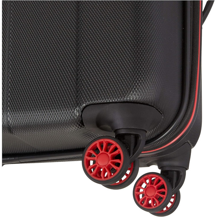 Чемодан Travelite Vector 77 см, L, з TSA замком, 103 л, чорно-червоний