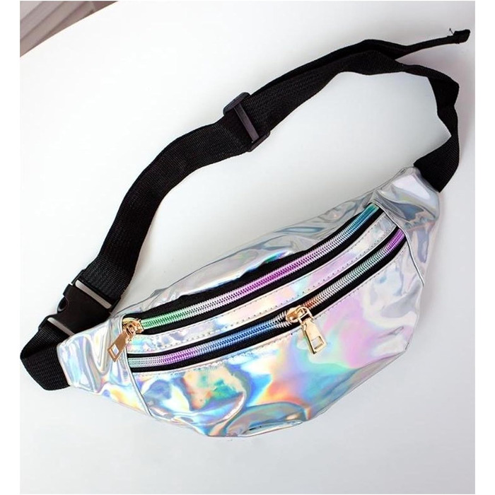 Металева поясна сумка AYNKH з трьома відділеннями, водонепроникна фанні-пак для відпочинку, спорту та подорожей (Unisex)