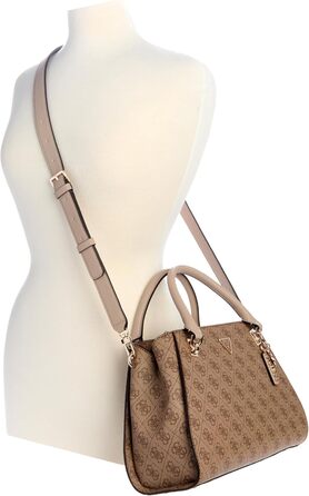 Сумка жіноча GUESS Noelle II Luxury Satchel Latte Logo - оригінальна сумка через плече