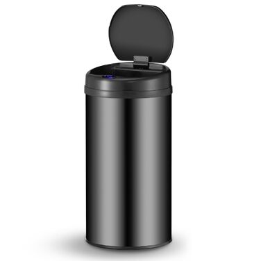 Відро для сміття Juskys з датчиком руху, 30 л, нержавіюча сталь, з кришкою-затискачем для пакетів, безконтактне відкриття