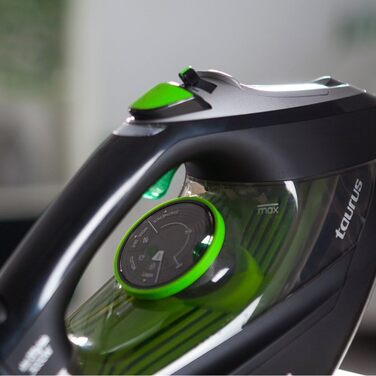 Праска відпарювач Taurus Geyser Eco 3000, 3000W, 200 г/хв, чорно-зелена