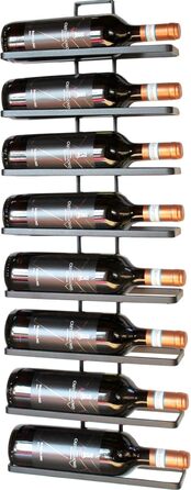 DanDiBo Wine Rack Metal Black Wall Mount 4-Wine Expandable Freestanding Bottle Rack Bottle Shelf Bottle Holder Wall (8 Bottles / 2 Pcs)