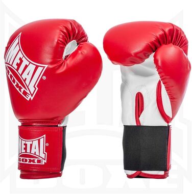 Боксерські рукавички Metal Boxe 10 унцій, червоні
