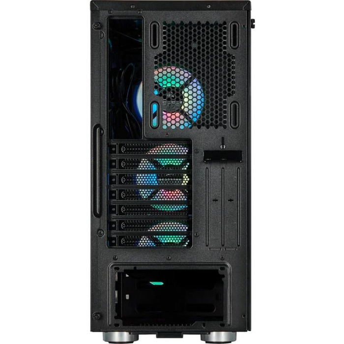 Корпус для ПК Corsair iCUE 465X RGB Mid-Tower ATX, загартоване скло, 3 вентилятори LL120 RGB, білий