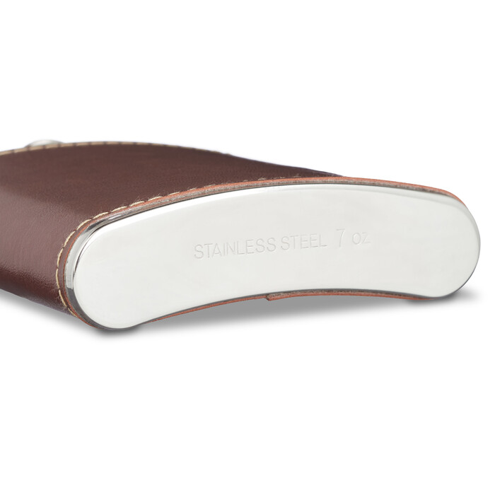 Relaxdays 200ml Flask with Faux Leather