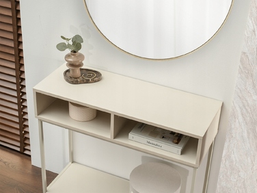 Консольний столик Mebel-Partner, крем матовий, 80 x 75 x 30 см