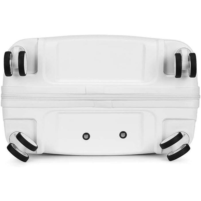 Валіза KONO Zwillingsrollen з TSA-замком, білий XL (76 см, 100 л)