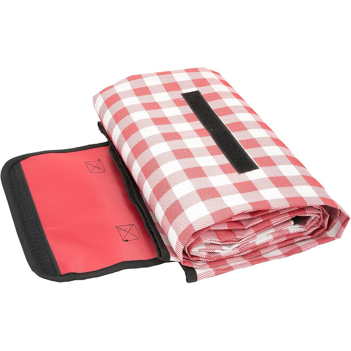 Пікнік-дека Pelle & Sol, 200x140 см, водовідштовхувальна, туристична, для пляжу, кемпінгу, з ручкою, червона