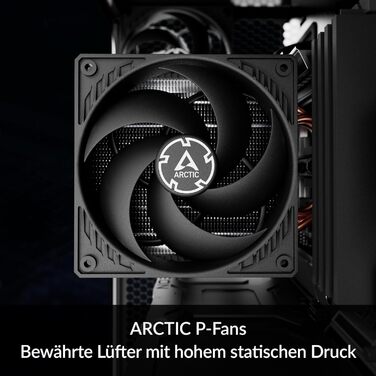 ARCTIC Freezer 36 - Кулер для CPU з Push-Pull для Intel та AMD, Single-Tower, Два оптимізовані 120 мм вентилятори, гідродинамічне підшипник, 200–1800 rpm, 4 Heatpipes, з термопастою MX-6