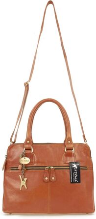 Сумка жіноча шкіряна Catwalk Collection Victoria (світло-коричнева) - велика сумка-тоут на плече з відстібним ременем