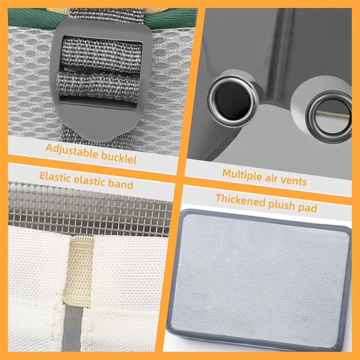 Рюкзак-переноска для котів та собак SWIHELP, зелений: безпечний та зручний для подорожей