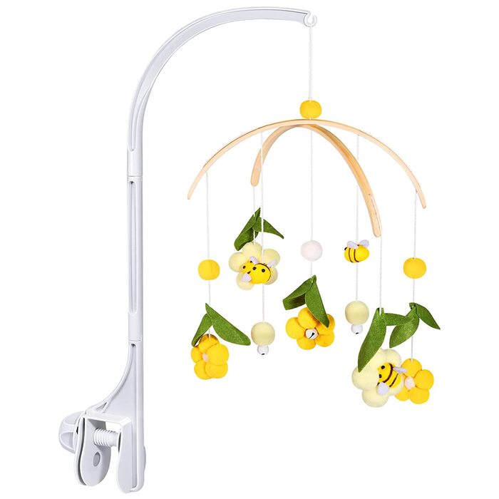 Unaibber 58 cm Baby Mobile White-Yellow
