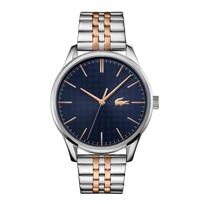 Годинник чоловічий Lacoste Vienna аналоговий кварцовий з двоколірним сталевим браслетом 2011048