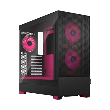 Корпус для ПК Fractal Design Pop Air RGB Magenta Core з темперованим склом, сітчаста передня панель, три RGB вентилятори 120 мм, ATX, Magenta Core