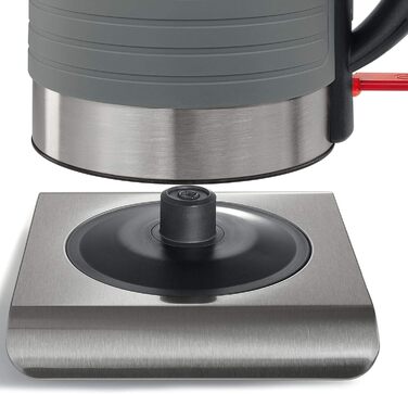 Bosch cordless kettle TWK7S05, automatic shut-off, overheat protection, steam stop automatic, easy cleaning, 1.7 L, 2200 W, black/grey Single