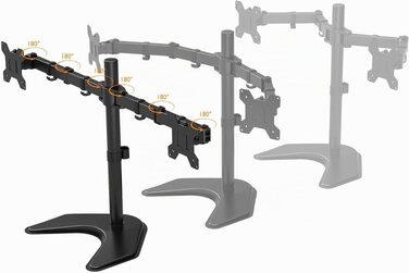 Кронштейн для двох моніторів BONTEC 13-27 дюймів, VESA 75/100, навантаження до 10 кг на один підвіс