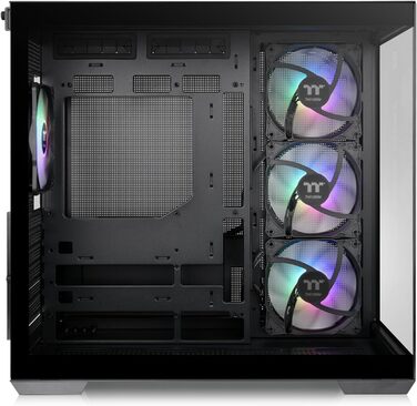 Корпус Thermaltake View 380 TG ARGB Mid-Tower ATX: Двокамерний, з прозорими панелями, 4 x 120mm ARGB вентилятори, USB-C, радіатор до 360mm, чорний
