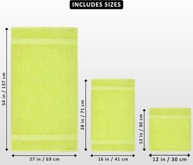 Utopia Towels 8-Piece Towel Set, Sage Green, 2 Bath Towels, 2 Hand Towels, and 4 Washcloths, 100% Cotton