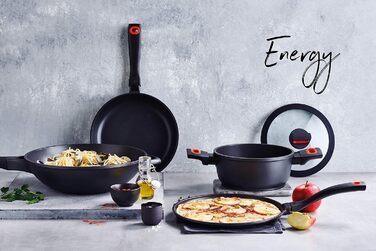 Млинцева пательня Beka Energy 28 см, антипригарна, алюмінієва, для індукції, з термостійкою пластиковою ручкою, чорна
