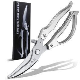 Ніж для курки з нержавіючої сталі Plys: професійний кухонний ніж для птиці, ріже кістки, сріблястий