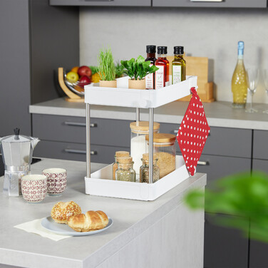 Relaxdays Under Sink Shelf, 2-Piece Set