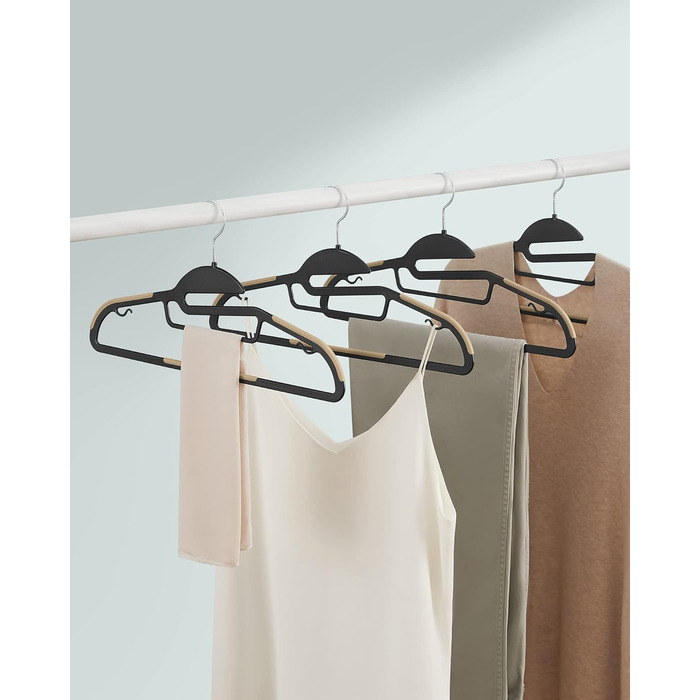 Набір вішалок SONGMICS, 20 шт., пластикові, обертовий гачок, сірий, для одягу