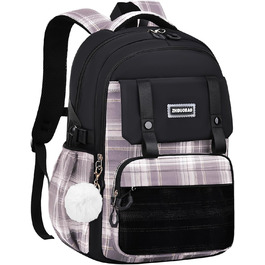 Шкільний рюкзак для дівчаток 1-5 клас, 2025. Ергономічний рюкзак для дітей з нагрудним ременем, водонепроникний, 27L, чорний. Kawaii дизайн.