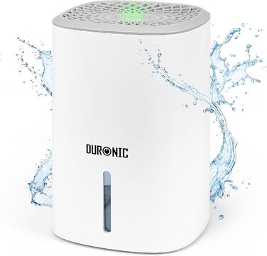 Зволожувач повітря Duronic DH06 WE – тихий осушувач для кімнат 5-10 м², компактний конденсаційний осушувач з баком 0.8 л, 23 Вт, захист від плісняви та конденсату, ідеально для спальні