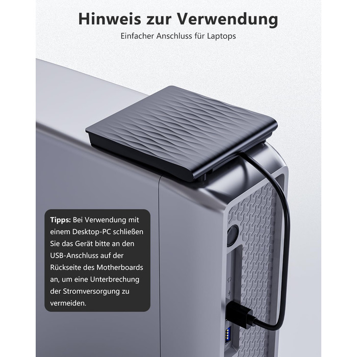 Зовнішній DVD CD привід DANGZW USB 3.0 Type-C, портативний DVD-записувач та плеєр для ноутбука та ПК, сумісний з Windows, Linux, MacOS, матовий чорний