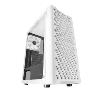 Ігровий корпус Mars Gaming MC-iPRO ATX, 3D-Mesh передня панель, загартоване скло, 120мм FDB вентилятор, підтримка рідкого охолодження, Білий