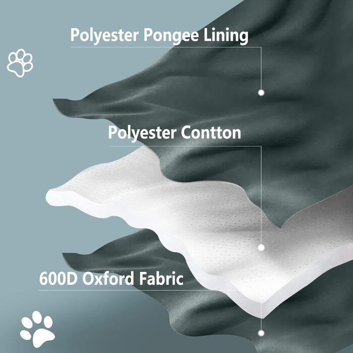 Килимок для собак та котів WESKIFAN: водонепроникний, портативний, 58 x 86 см, сірий