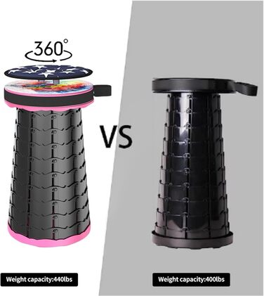 Складний стільчик Alevmoom 2024 з подушкою, для кемпінгу, подорожей, риболовлі. Міцний, витримує до 200 кг, телескопічний, регульований.