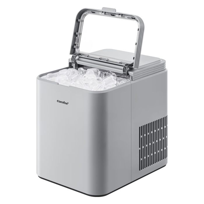 Машина для льоду COMFEE' RCI12BL1EU(E) – швидке приготування, 12 кг/добу, самоочищення, сірий колір