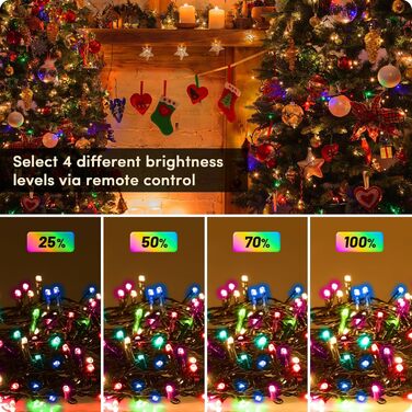 Льорочка MAGGIFT з 200 LED для прикраси дому та саду. Вологостійка гірлянда з таймером, диммуванням та пультом, 30 метрів, тепле біле світло