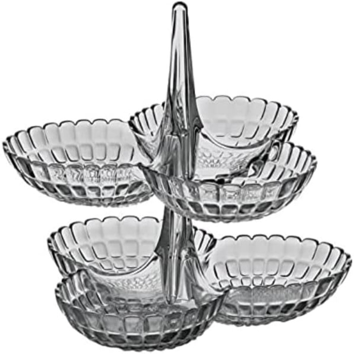 Тарілка для закусок Guzzini Tiffany, небо-сіра, 27x25x25,5 см, пластик