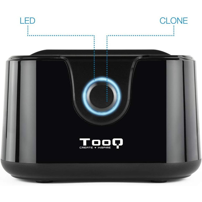 Док-станція TooQ TQDS-802B з двома SATA роз'ємами для 2.5/3.5