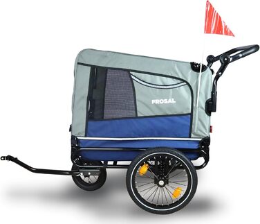 Фросал Причіп для велосипеда для собак Лассе - універсальний причіп-біговий візок для собак, трейлер для собак