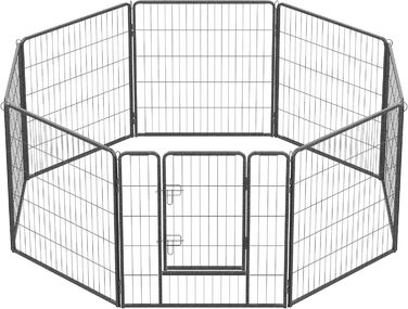 Вольєр для тварин Feandrea Freilaufgege XL (77x80 см), сірий, збірний, для великих тварин, 8 панелей