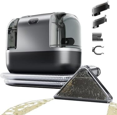 Апарат для чищення м'яких меблів та килимів 600W, 22kPa, для дому та авто, чорний