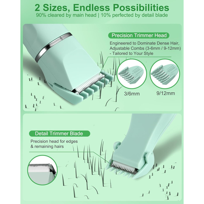 Електричний жіночий епілятор AREYZIN для інтимної зони, зарядний, водонепроникний, зелений