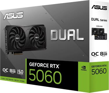 Відеокарта ASUS TUF Gaming GeForce RTX 5060 EVO 8GB GDDR7, PCIe 5.0, DLSS 4, 3.125-Slot, чорна