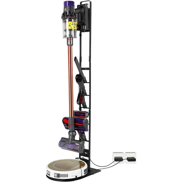 Vacuum Cleaner Holder, Stand Holder Bracket for Dyson V15 V12 V11 V10 V8 V7 V6 and other Handheld Vacuums, Vacuum Freestanding Floor Stand, No Wall Drilling (Black)
