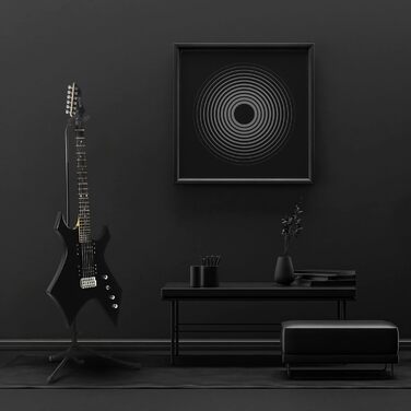 Електрогітара Rocktile Warhead Heavy-Series - Корпус з липи, 2 хамбакери, 24 лади, гриф з твердої породи дерева, тремоло Vintage String Thru, чорний глянцевий