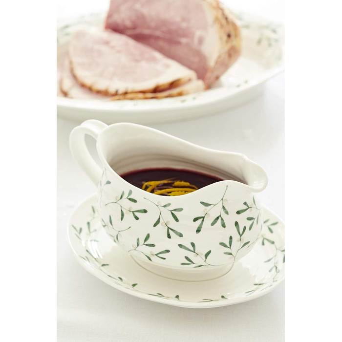 Portmeirion CPXT76512-XG Sophie Conran Garland Saucière 1 Pt. and Stand (Amor, Mistletoe), porcelain